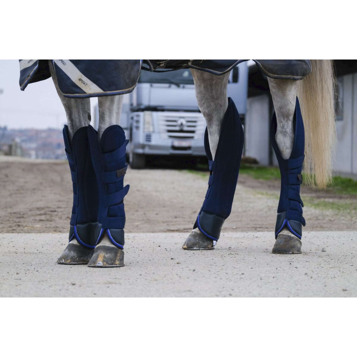 EQUITHÈME Protectores de transporte Classic Mesh Navy