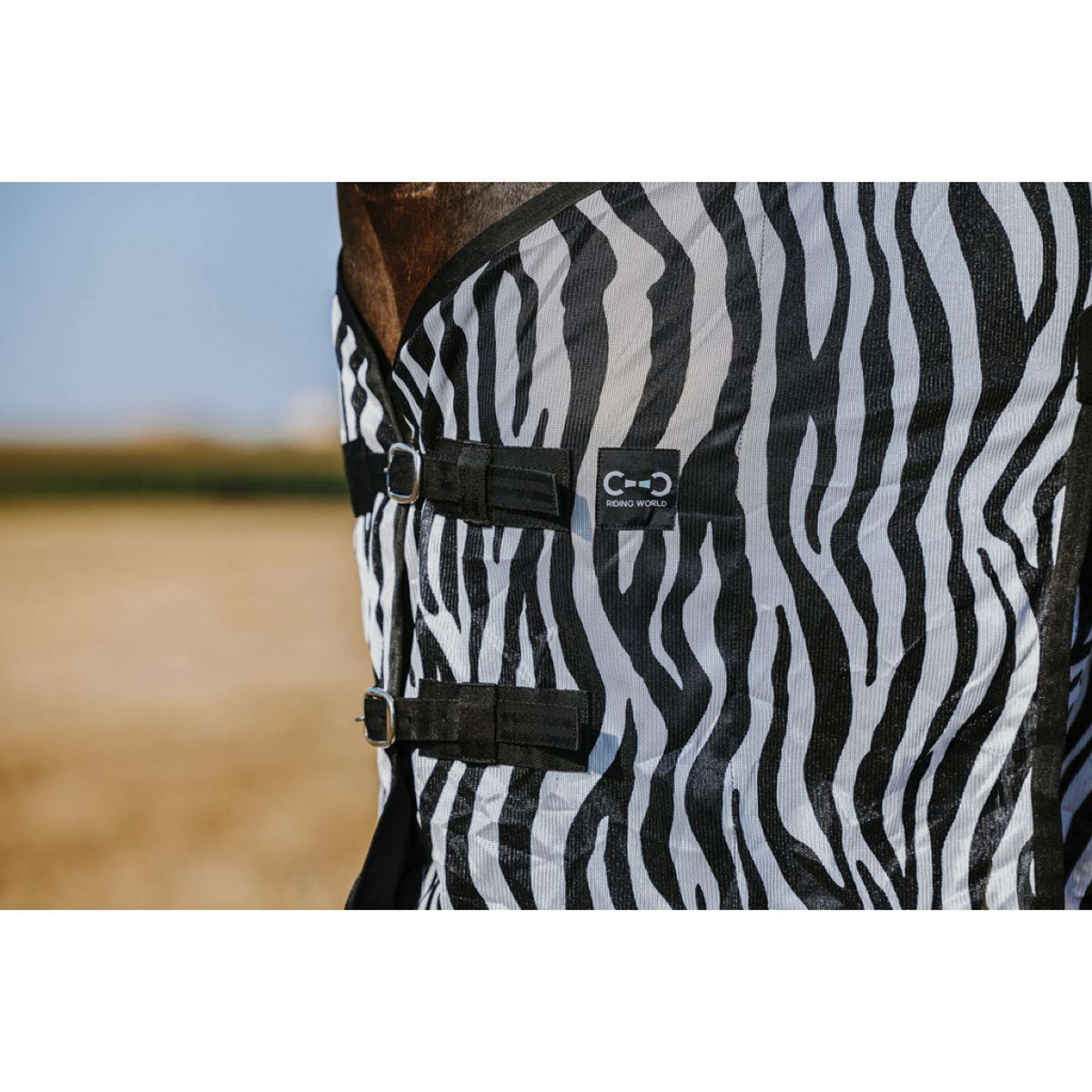 Riding World Manta Antimoscas Belly Mesh Zebra