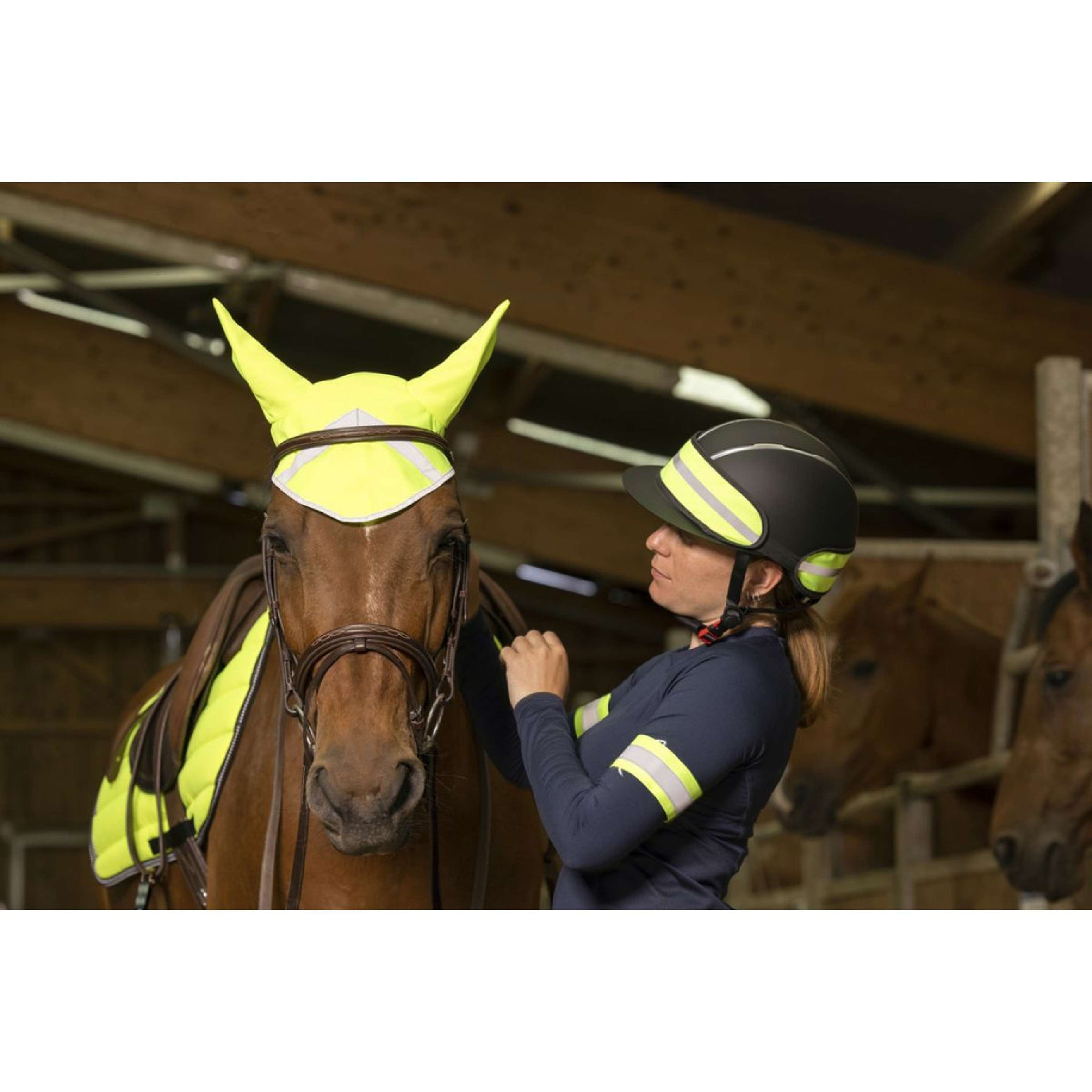 EQUITHÈME Cinta para Sombrero High Visibility Amarillo Fluor