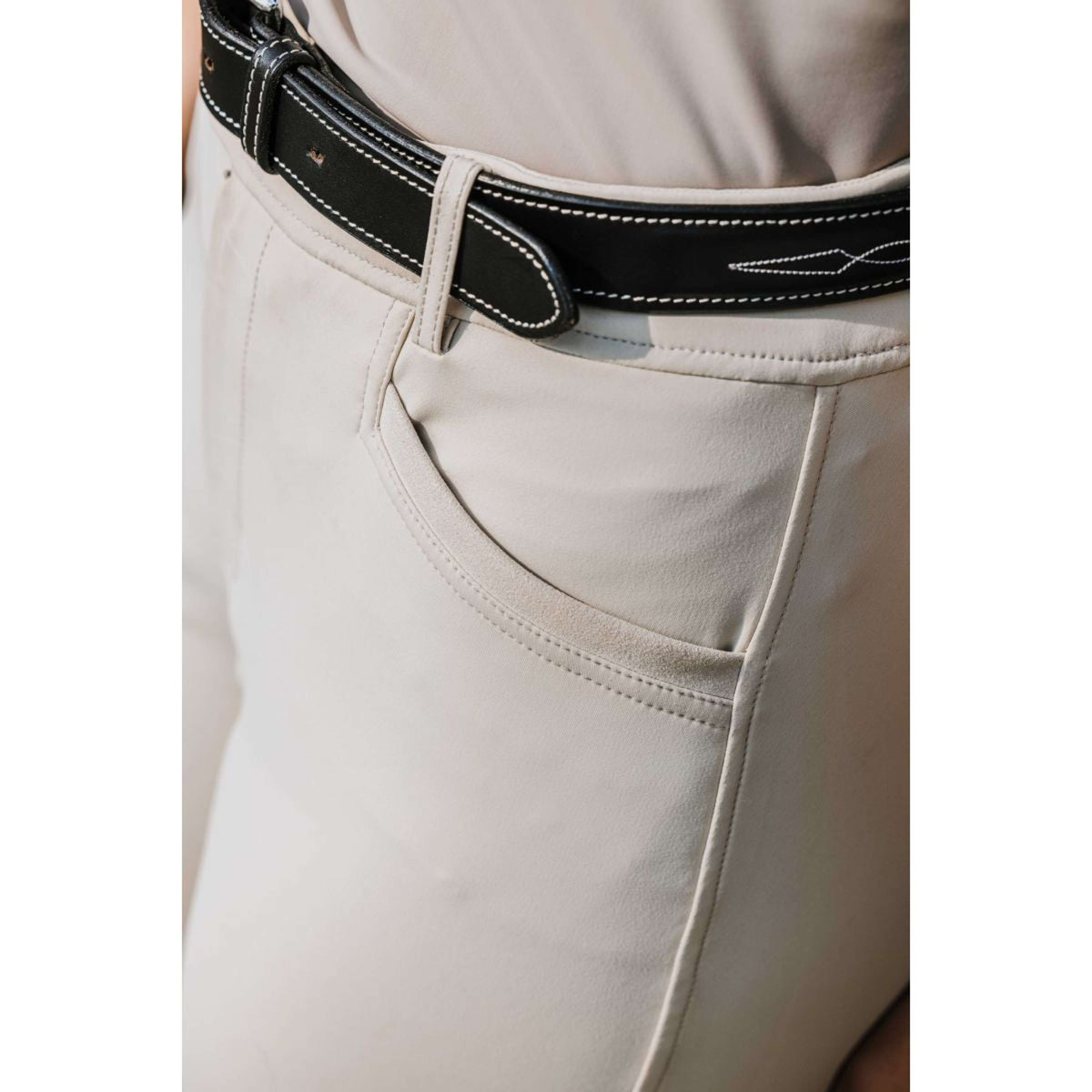 EQUITHÈME Pantalón de Equitación Sam Agarre de rodilla Hombre Beige