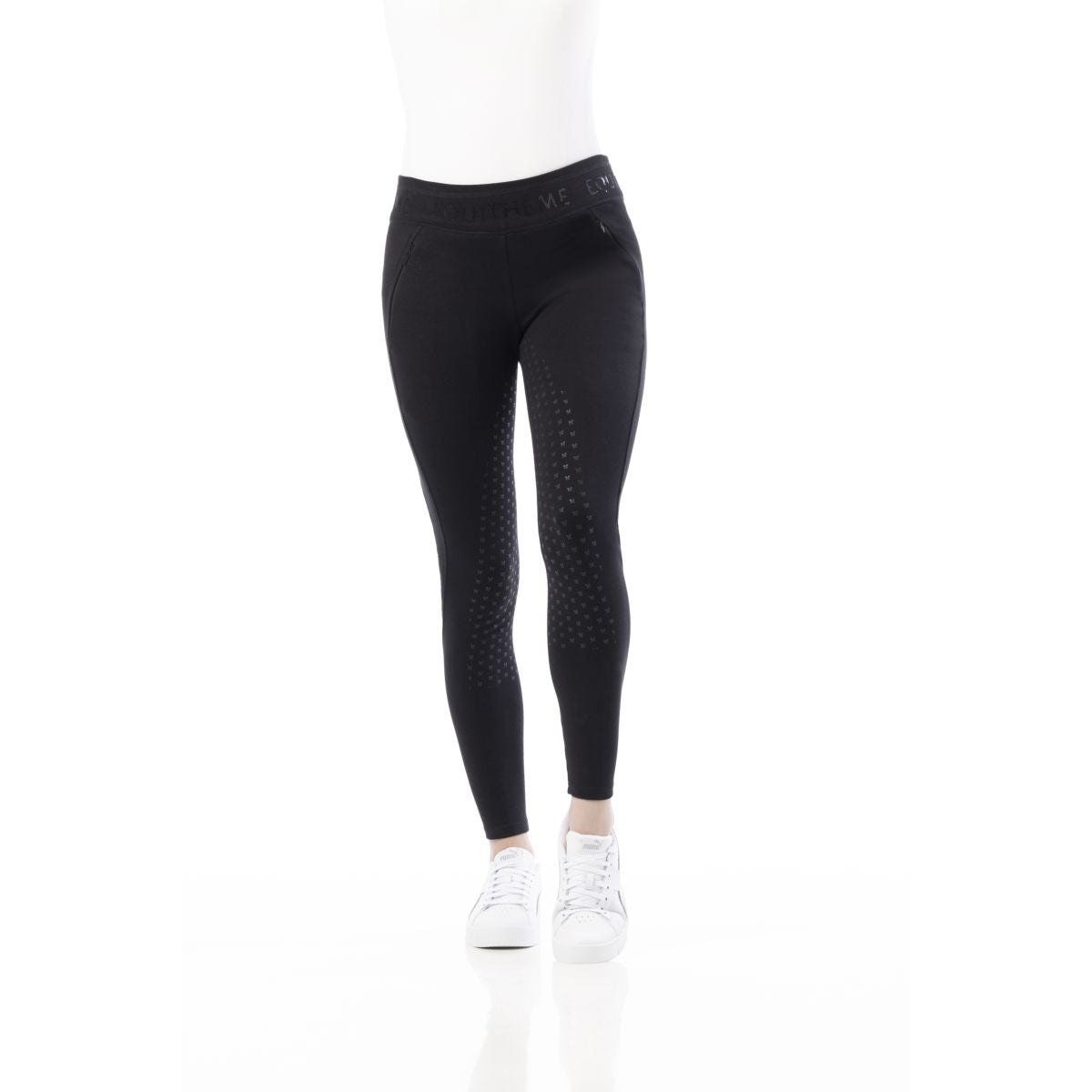 EQUITHÈME Legging de Equitación Pamela Negro