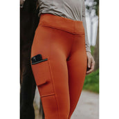 EQUITHÈME Legging de Equitación Brigitte Naranja