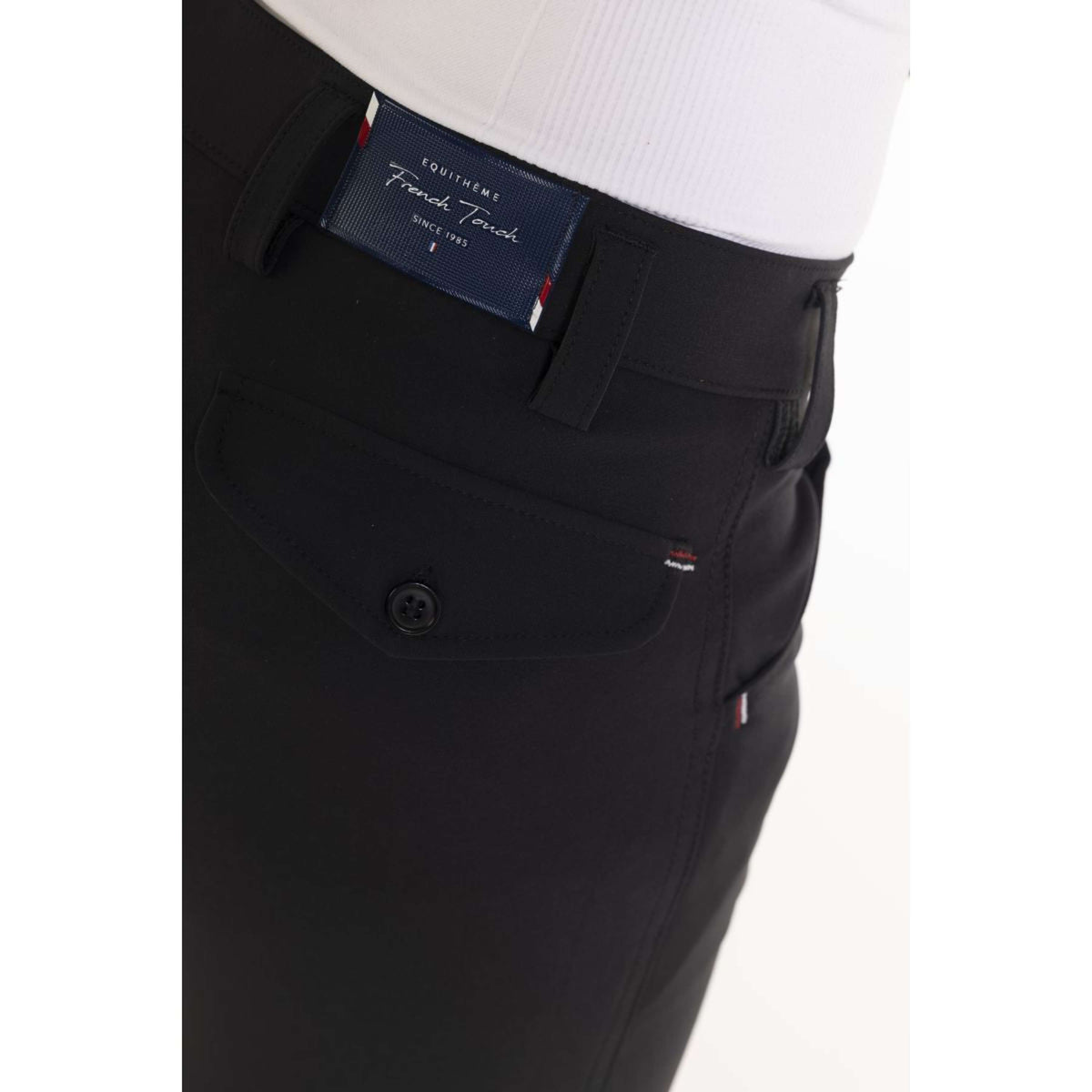 EQUITHÈME Pantalón de Equitación Eliot Hombres Negro