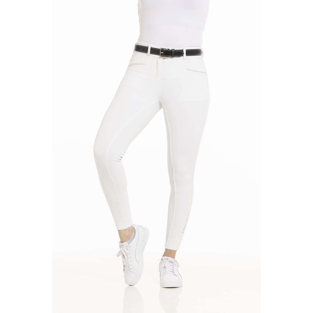 EQUITHÈME Pantalón de Equitación Claudine Blanco