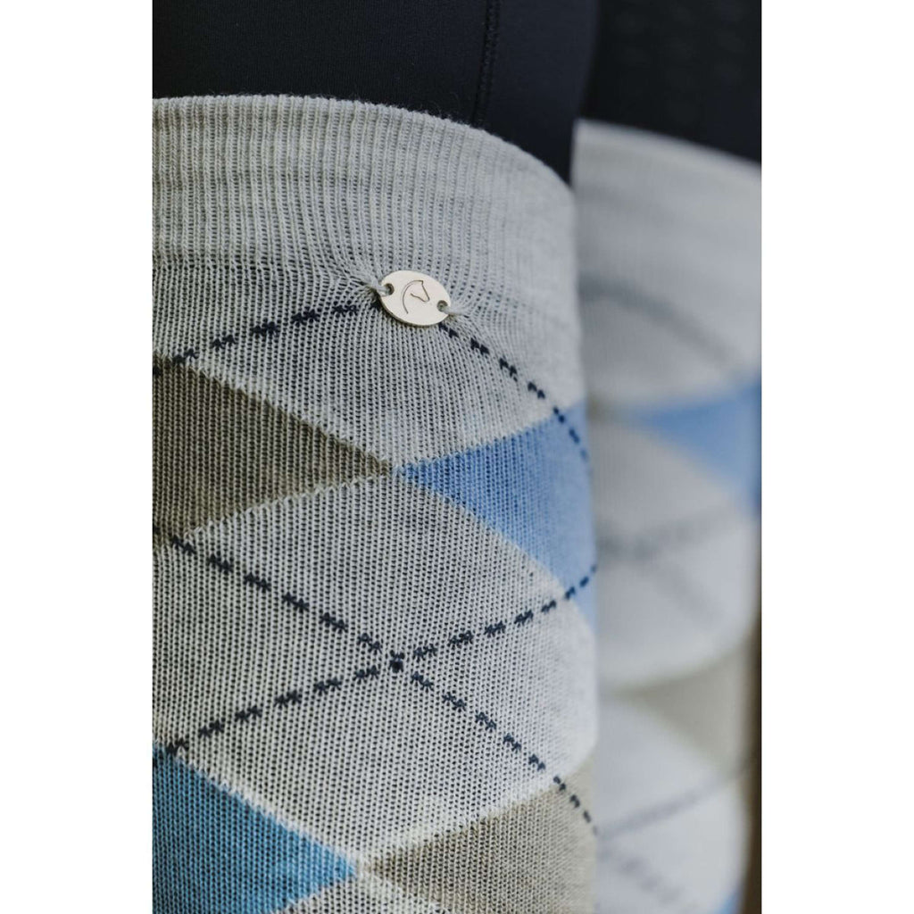 EQUITHÈME Calcetines Argyle Gris Claro Azul Cielo
