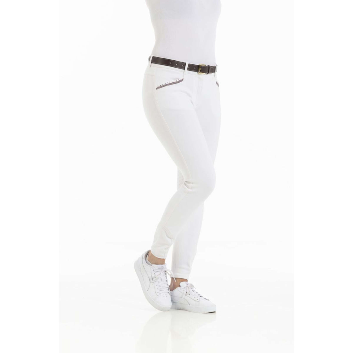 EQUITHÈME Pantalón de Equitación Kim Organic Cotton Blanco