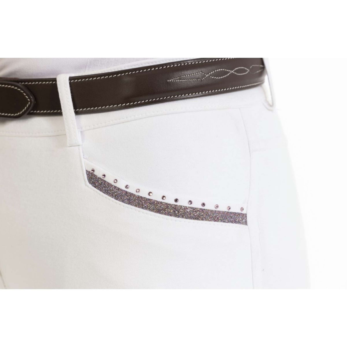 EQUITHÈME Pantalón de Equitación Kim Organic Cotton Blanco