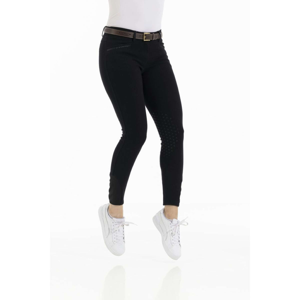 EQUITHÈME Pantalón de Equitación Kim Organic Cotton Negro