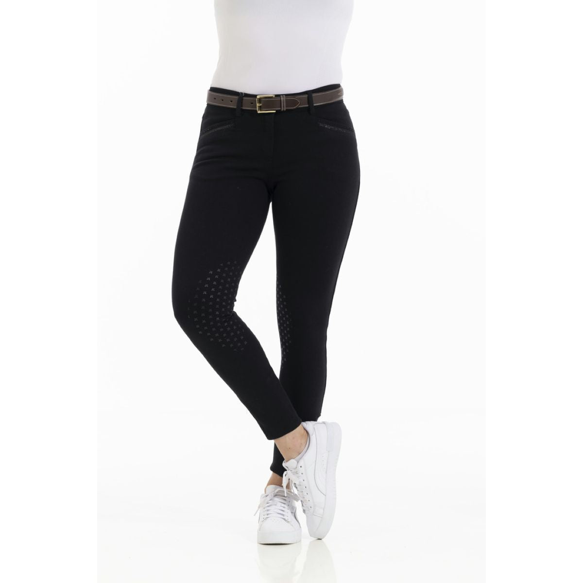 EQUITHÈME Pantalón de Equitación Kim Organic Cotton Negro