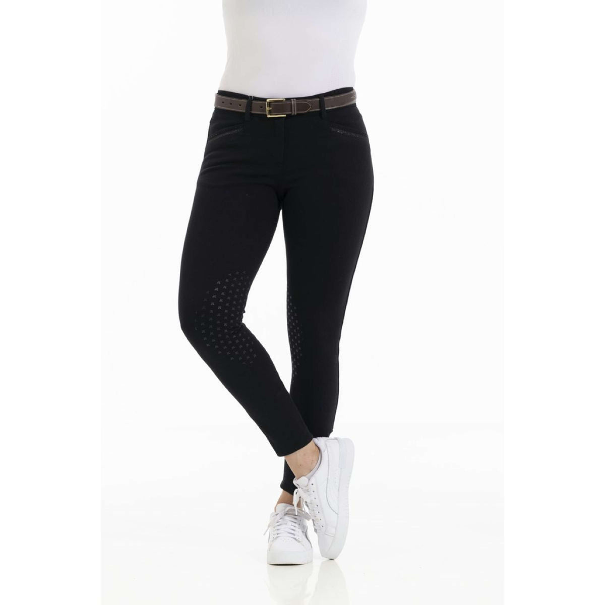EQUITHÈME Pantalón de Equitación Kim Organic Cotton Negro