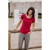 EQUITHÈME T-Shirt Anna Mujer Cherry
