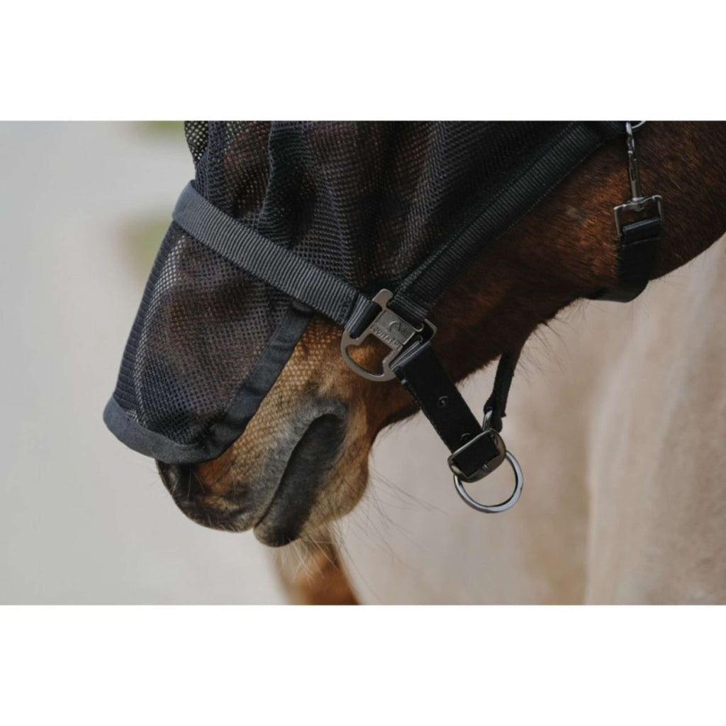 EQUITHÈME Cabestro con Máscara Mesh Negro