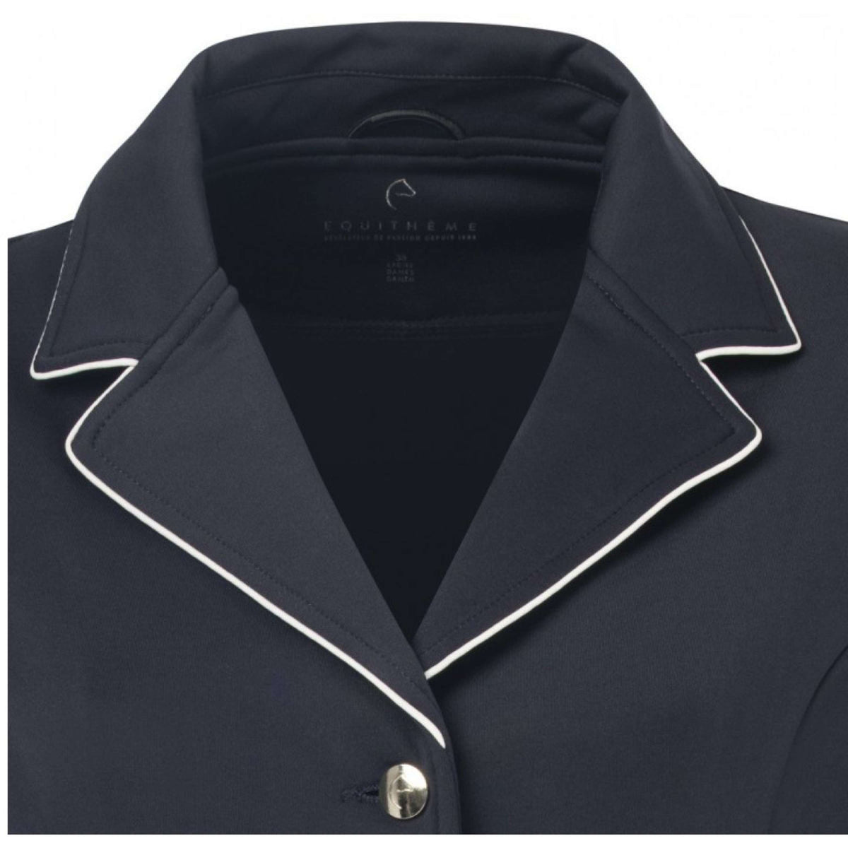 EQUITHÈME Chaqueta de Competición Soft Classic Azul marino/Blanco