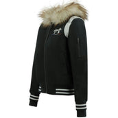 Pénélope Sudadera con capucha y cremallera Lyon University Azul marino/Blanco roto