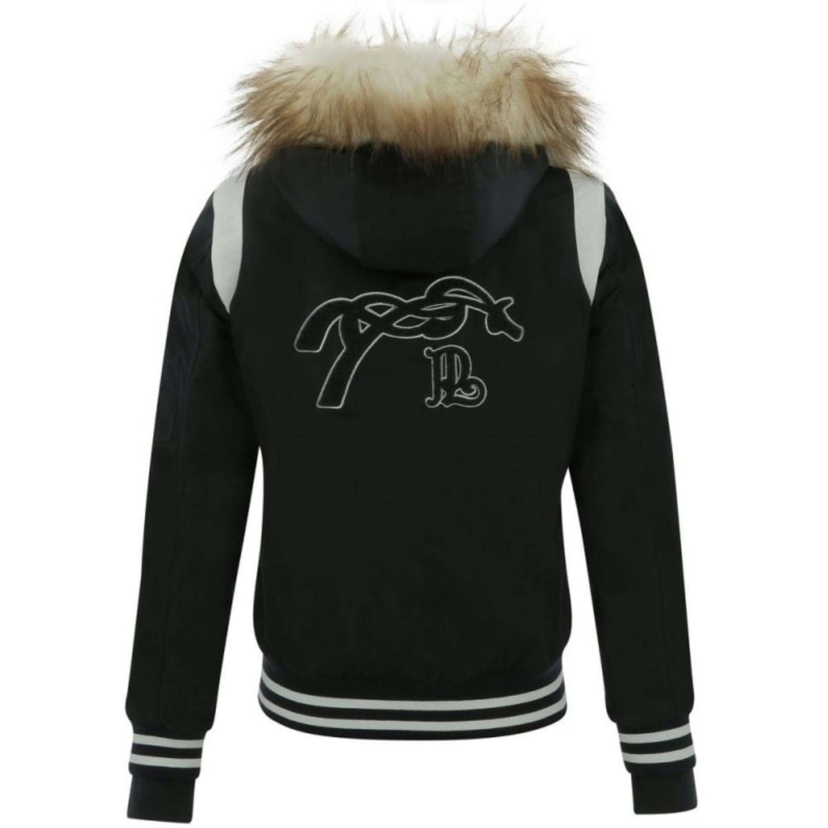 Pénélope Sudadera con capucha y cremallera Lyon University Azul marino/Blanco roto