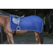 Riding World Manta de ejercicio Fleece Navy/Azul claro