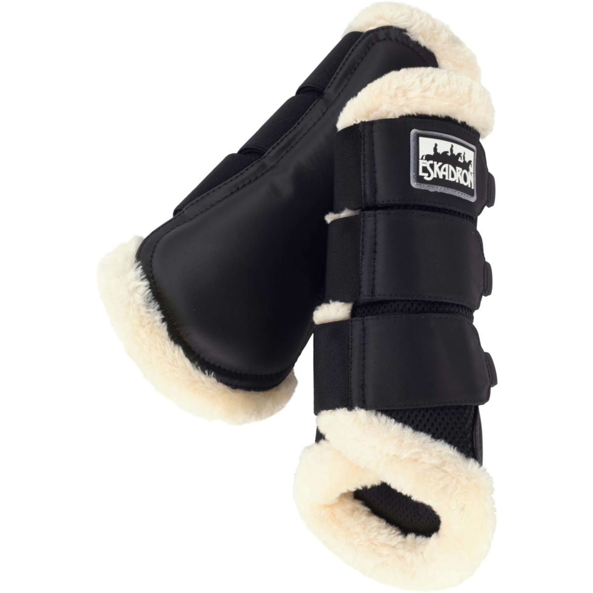 Eskadron Botas para tendones Soft Mesh Fauxfur Negro