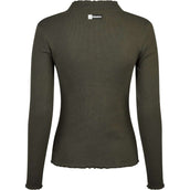 Eskadron T-Shirt Dynamics Turtleneck Rib Mangas Largas Olive