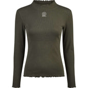 Eskadron T-Shirt Dynamics Turtleneck Rib Mangas Largas Olive