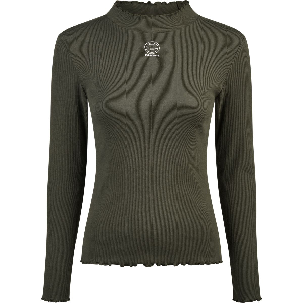 Eskadron T-Shirt Dynamics Turtleneck Rib Mangas Largas Olive