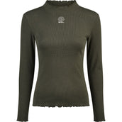 Eskadron T-Shirt Dynamics Turtleneck Rib Mangas Largas Olive