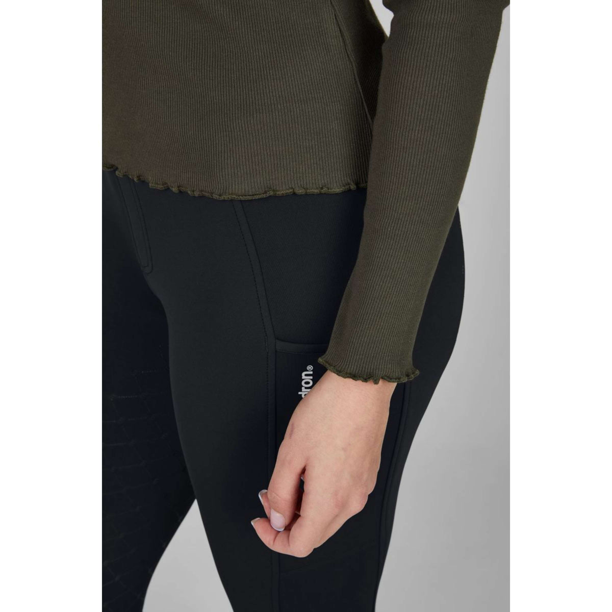 Eskadron T-Shirt Dynamics Turtleneck Rib Mangas Largas Olive