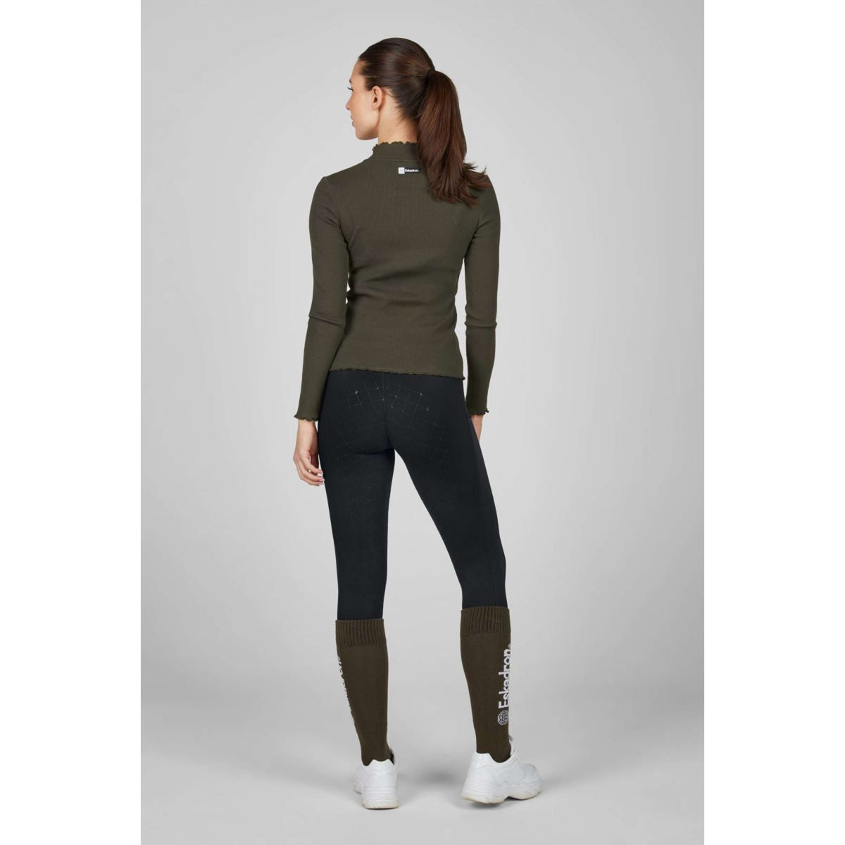 Eskadron T-Shirt Dynamics Turtleneck Rib Mangas Largas Olive