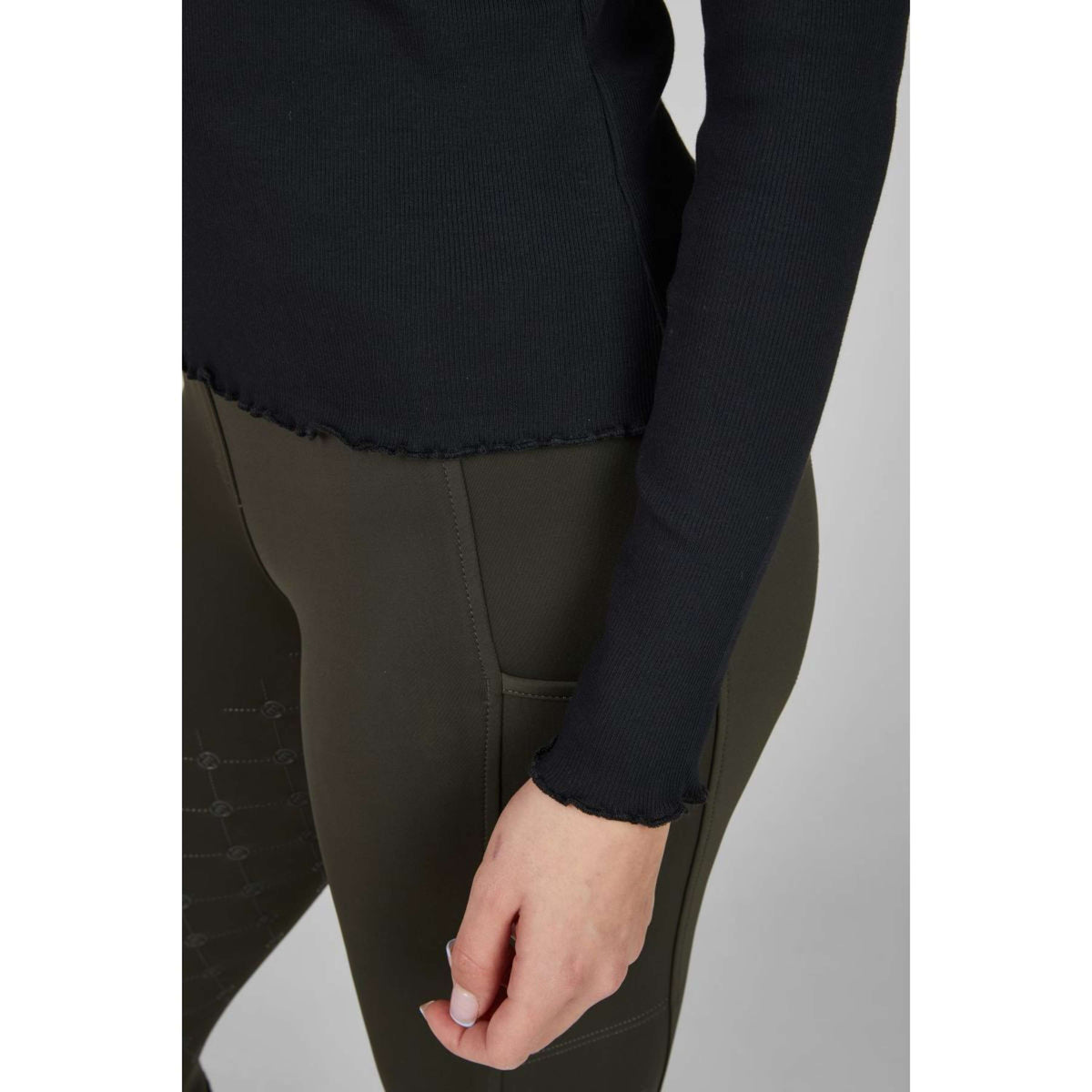 Eskadron T-Shirt Dynamics Turtleneck Rib Mangas Largas Negro