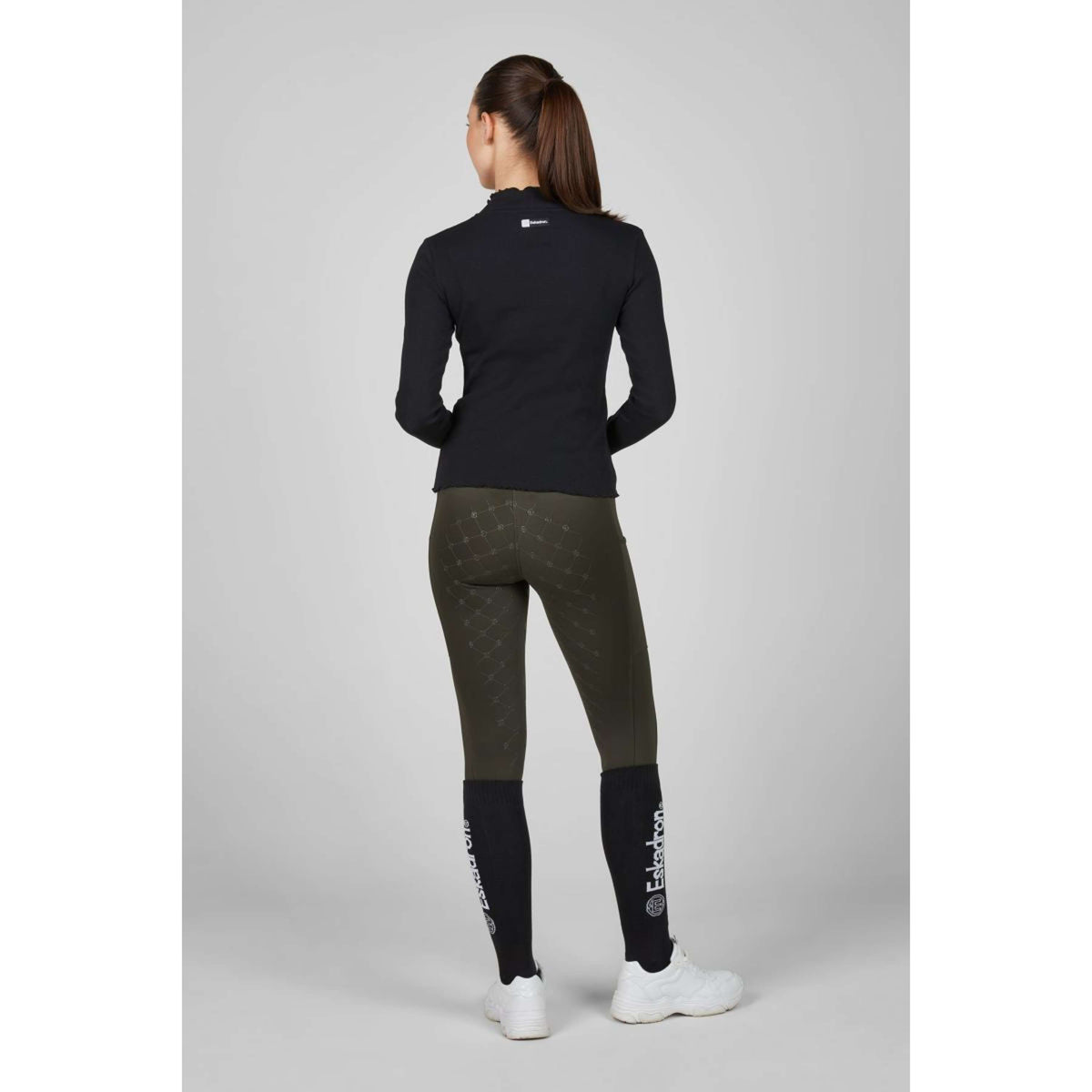 Eskadron T-Shirt Dynamics Turtleneck Rib Mangas Largas Negro