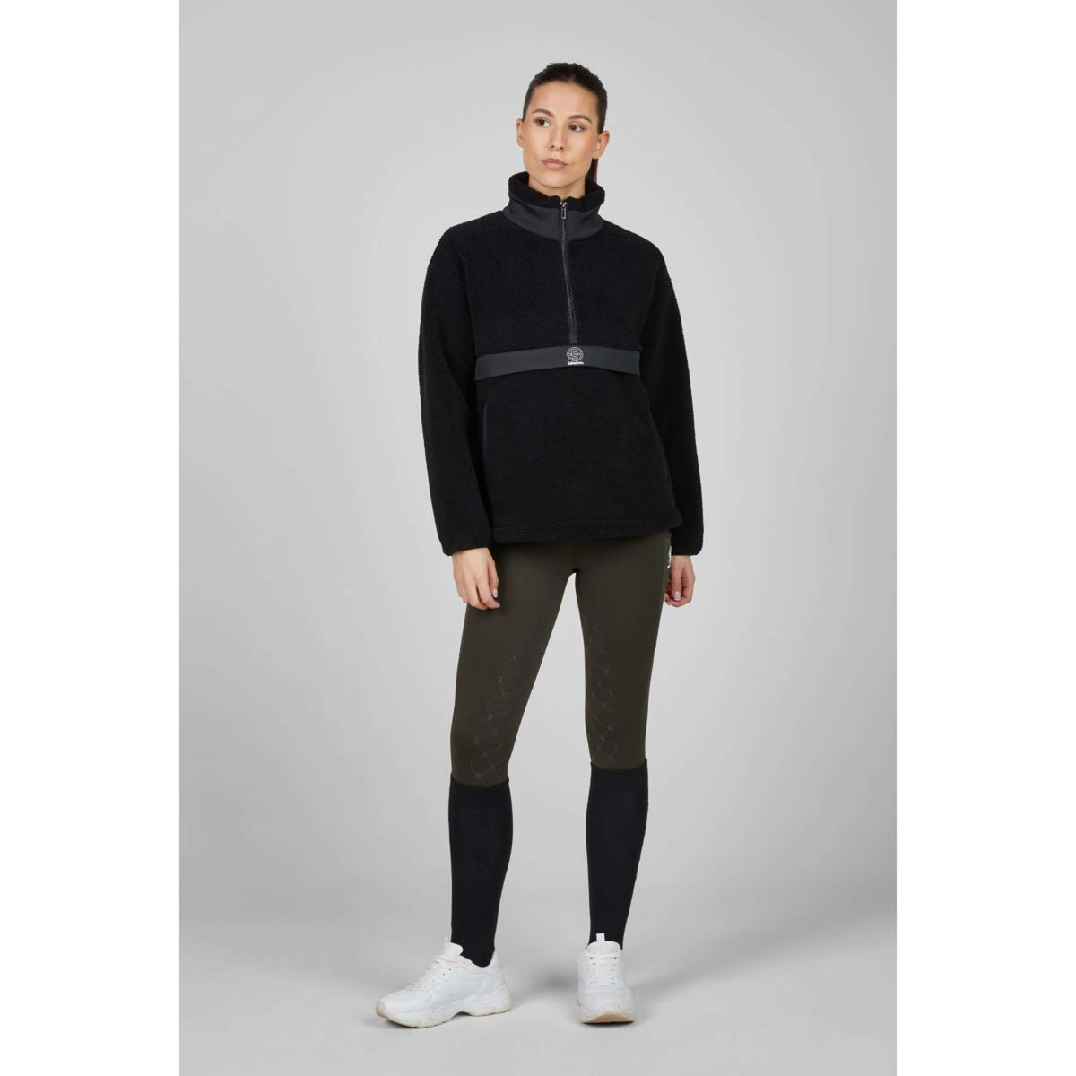 Eskadron Sweater Dynamics Half-Zip Teddy Negro