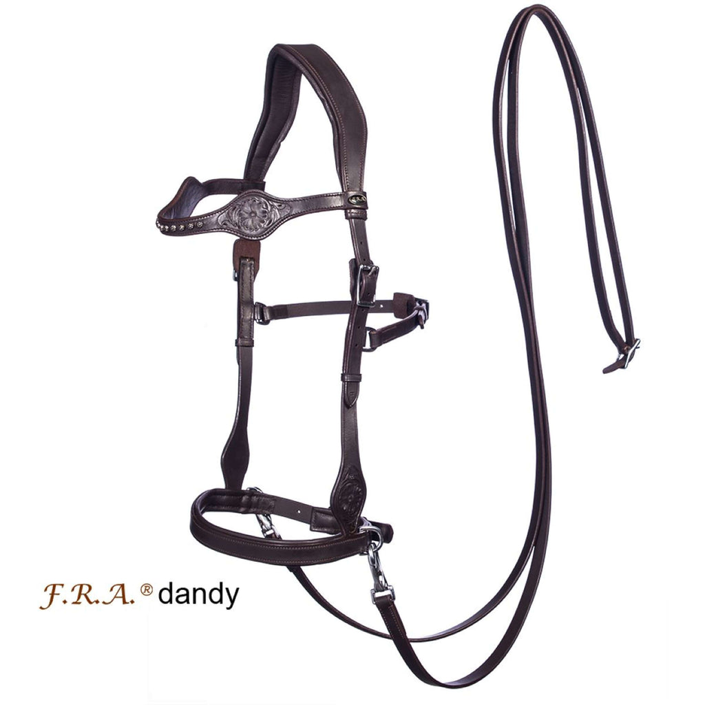 F.R.A. Brida sin Bocado Dandy Side Pull Rein Habana