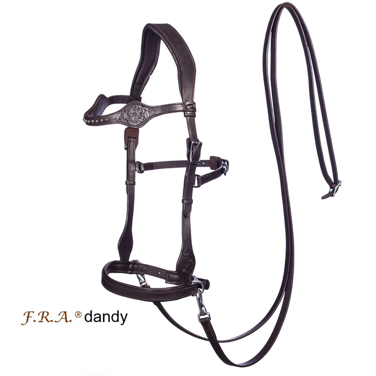 F.R.A. Brida sin Bocado Dandy Side Pull Rein Habana