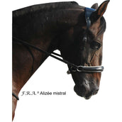 F.R.A. Brida sin Bocado Alizée Mistral Side Pull Rein in Goma Negro/Blanco