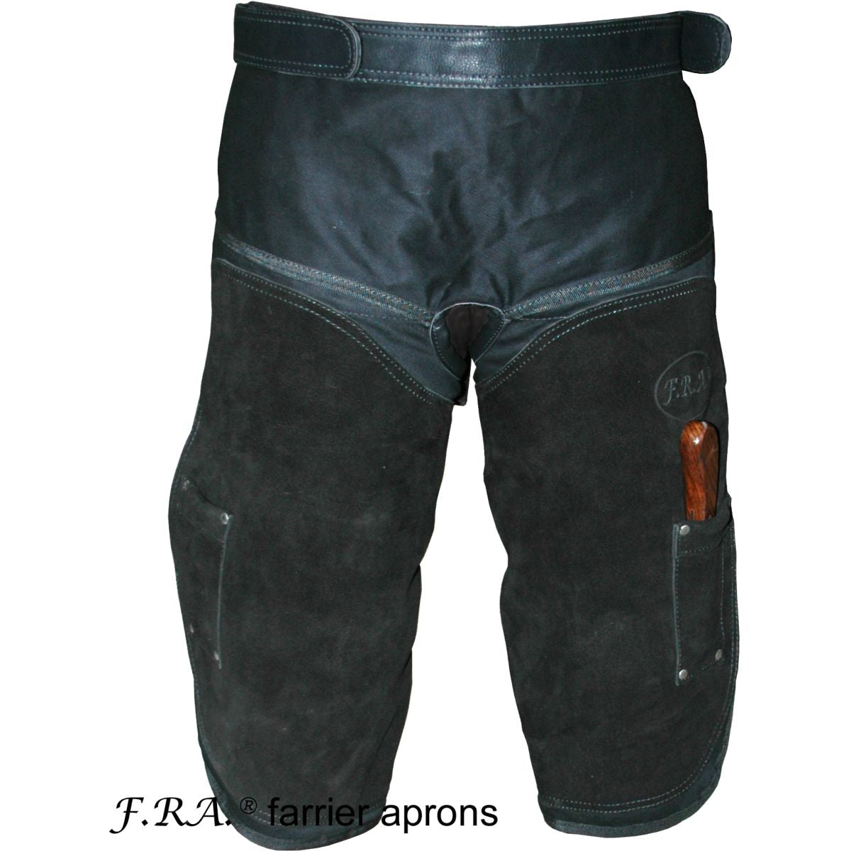 F.R.A. Delantal de Herrador Prof Suède/Canvas Negro