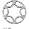 F.R.A. Hackamore Set Star Set Acero inoxidable