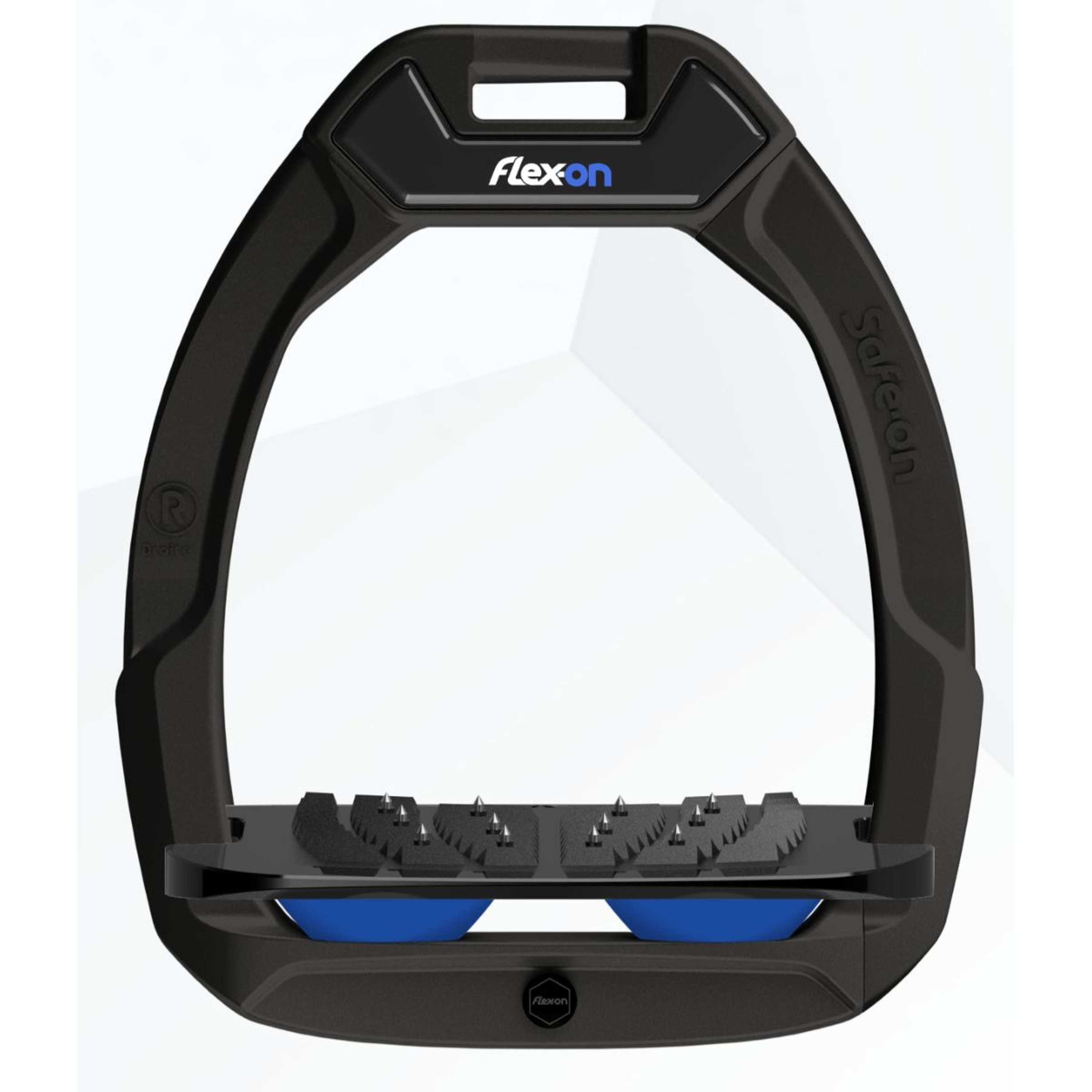 Flex-On Estribos de Seguridad Safe-On Inclined Ultra Grip Negro/Negro/Azul Oscuro