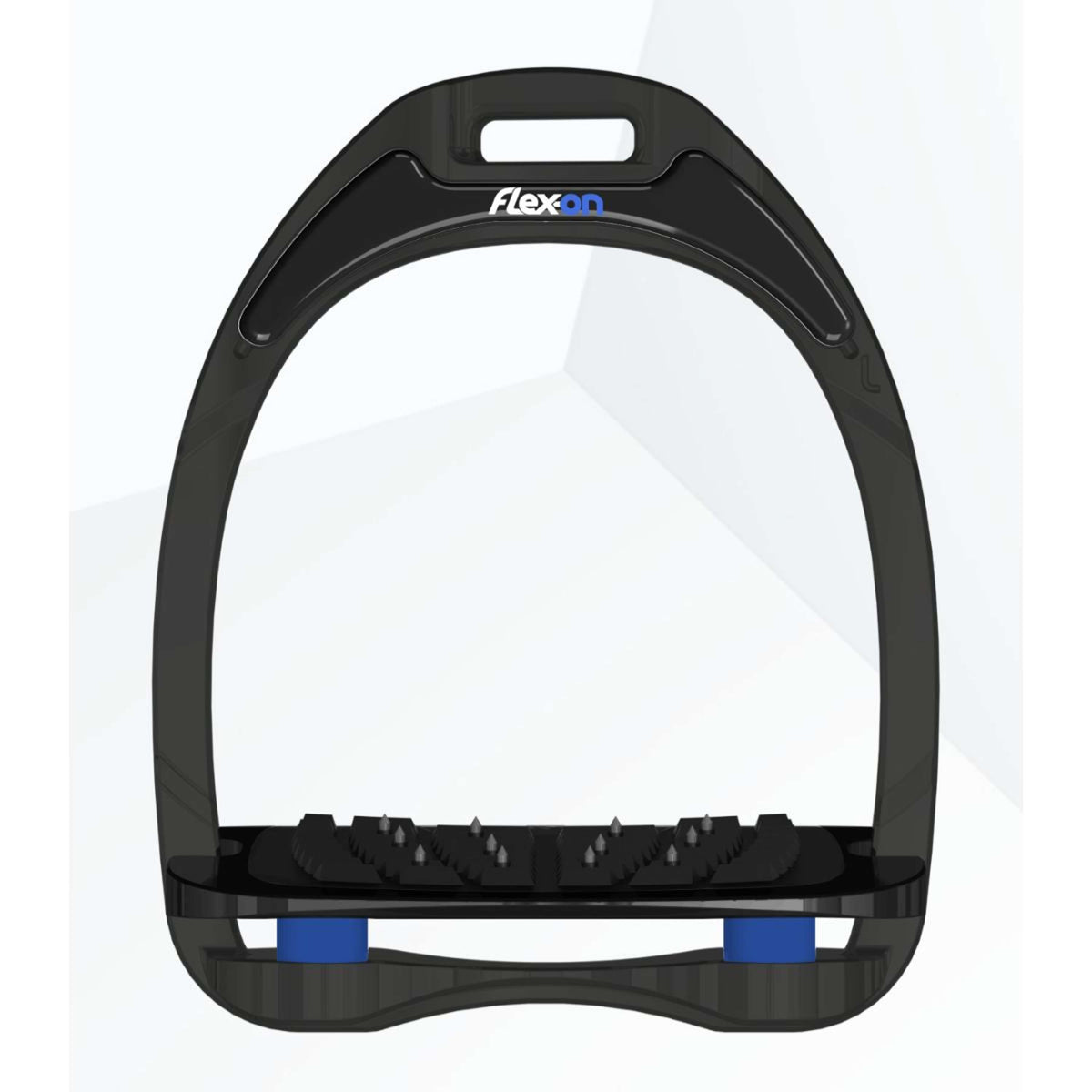 Flex-On Estribos de Seguridad Aliminium Inclined Ultra Grip Negro/Plata/Azul marino