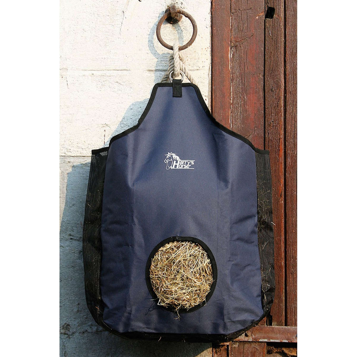 Harry's Horse Bolsa para Heno con Inserto de Malla Navy