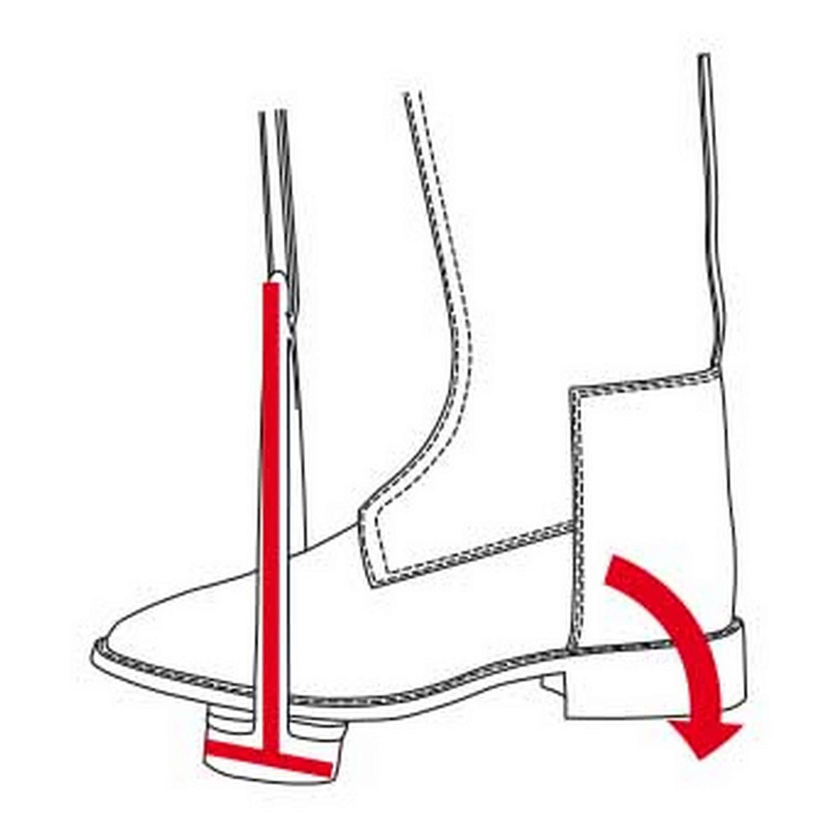 Harry's Horse Filete en D Estribos asimétricos Acero inoxidable