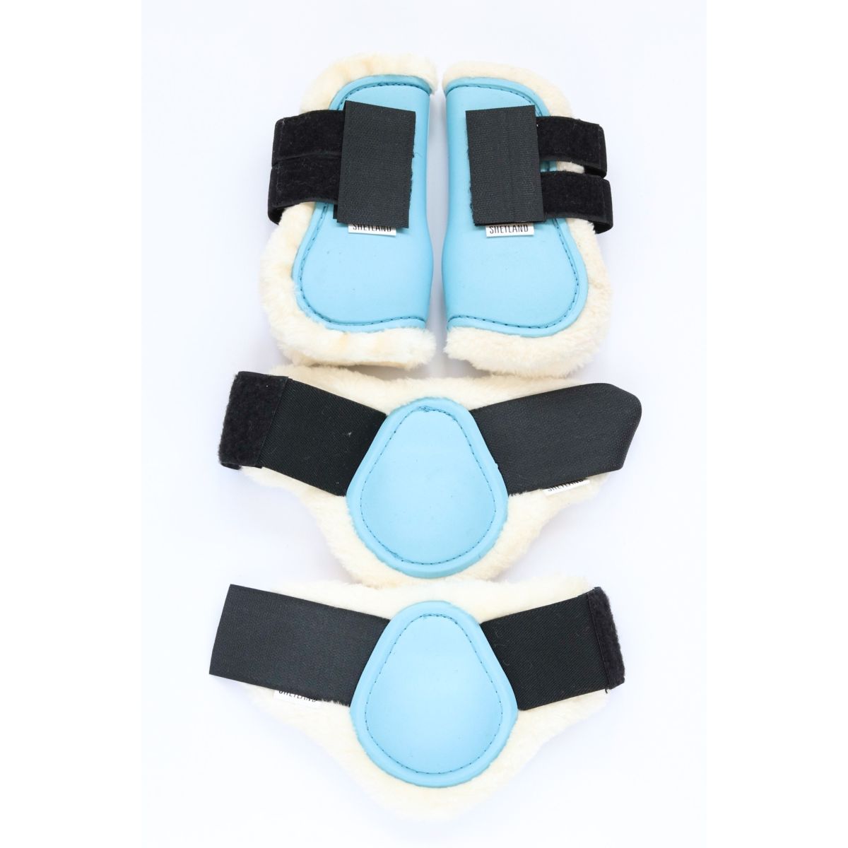 HB Ruitersport Juego de Protectores para Piernas Azul claro