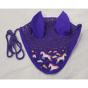 HB Ruitersport Bonete para Orejas Unicorn Morado