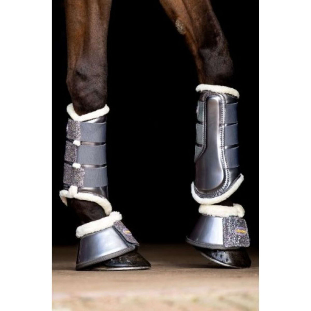 HB Protectores de piernas Gold Rush Glitter Gris