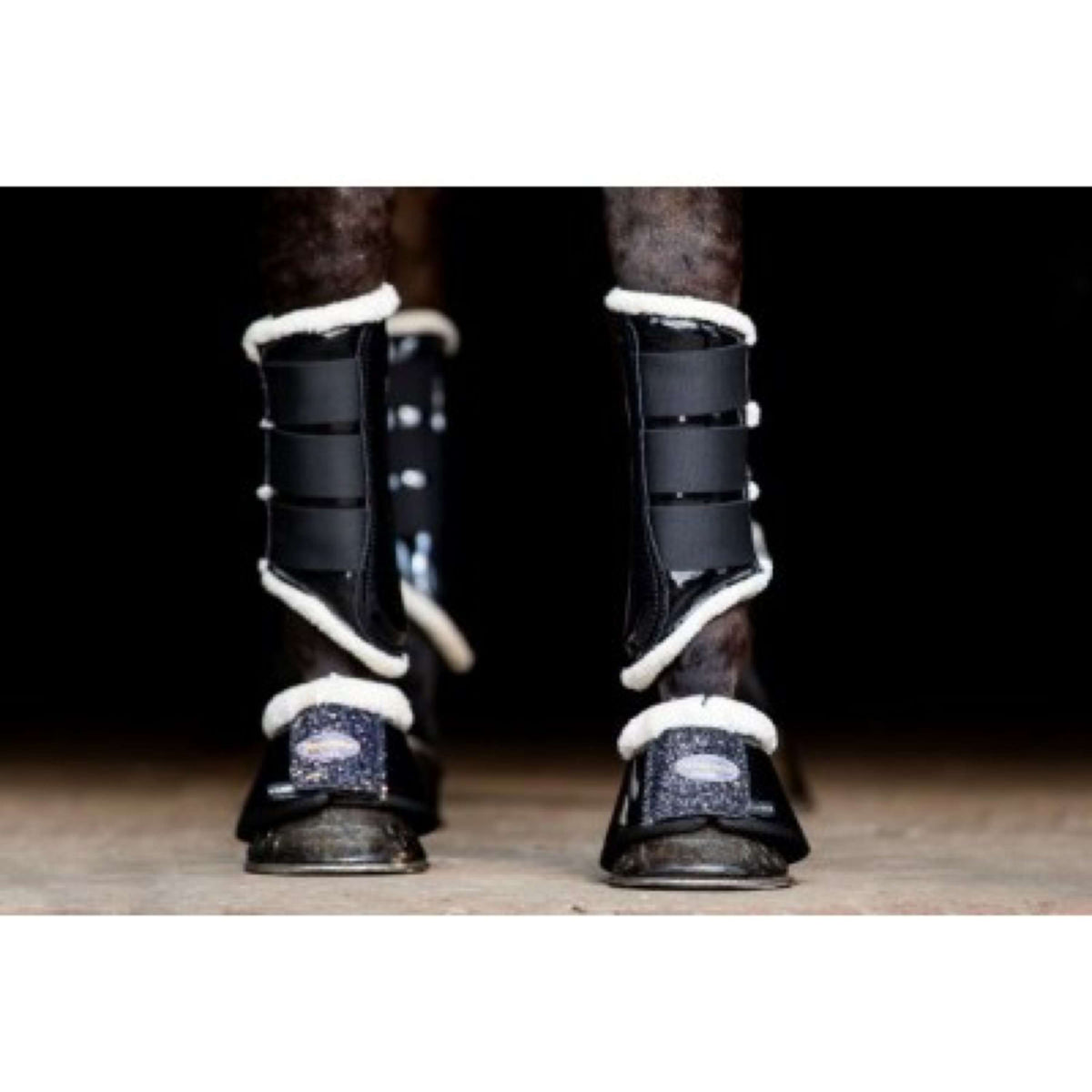 HB Protectores de piernas Gold Rush Glitter Negro