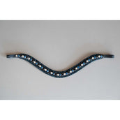 HB Showtime Frontal Rocky Glitter Negro/Azul Marino Brillo