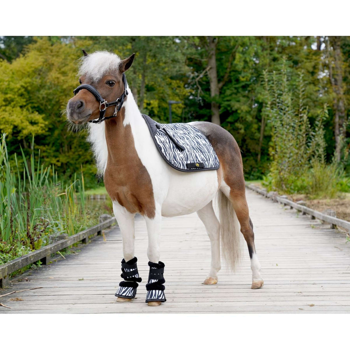 HB Mantilla Zebra Negro/Blanco