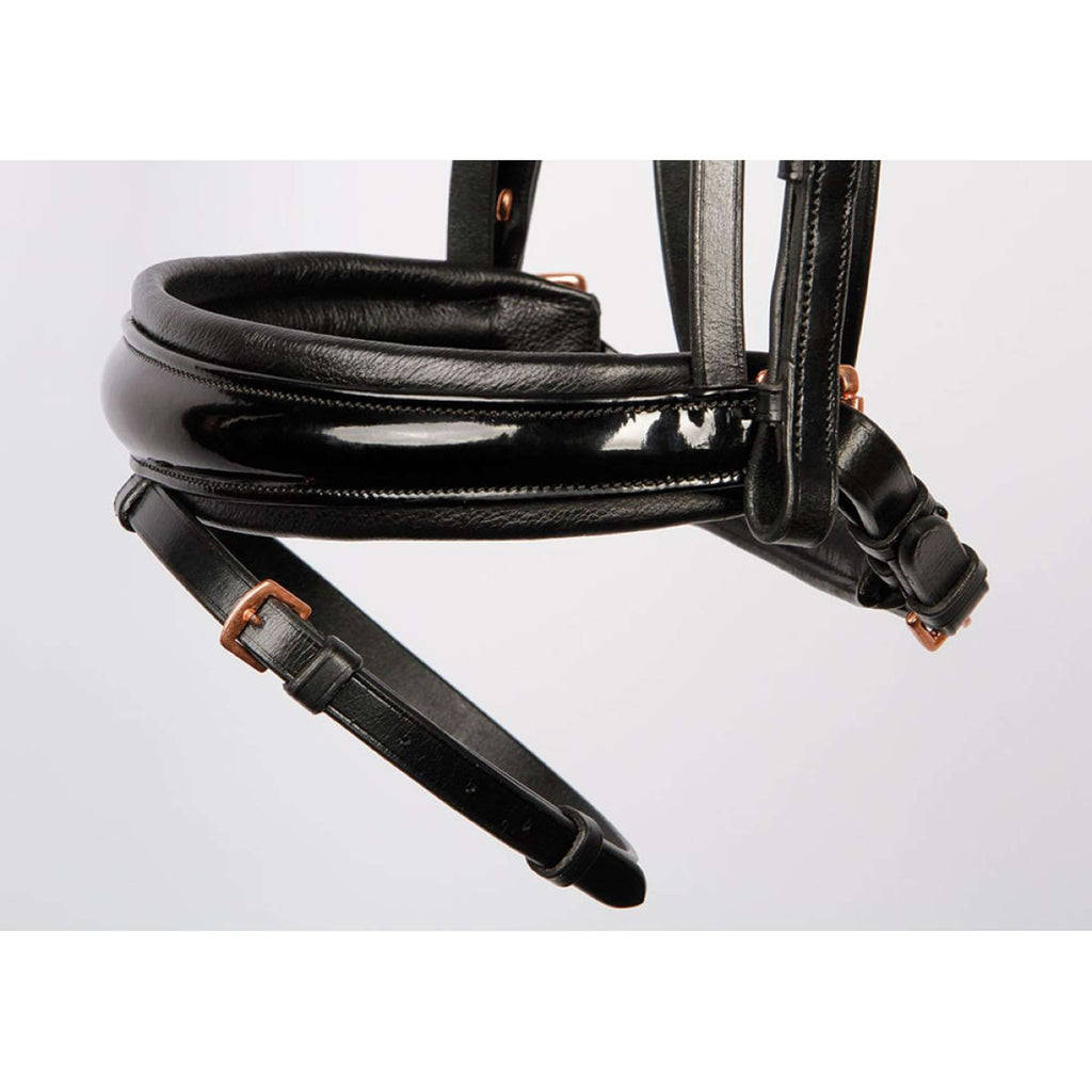 Harry's Horse Brida Rosegold Lacque II con Muserola Ajustable Negro