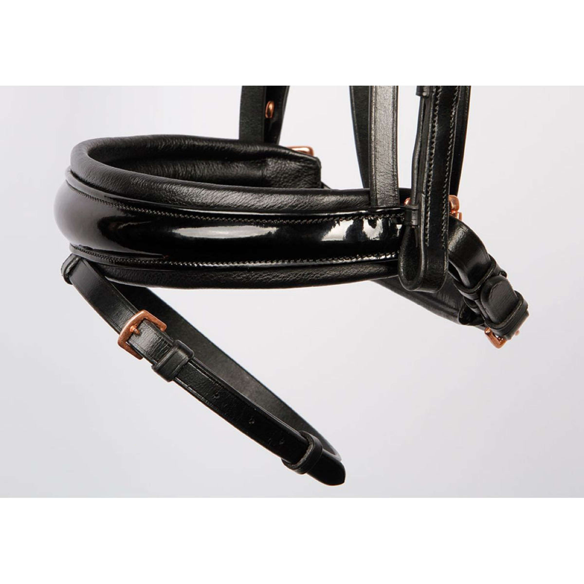 Harry's Horse Brida Rosegold Lacque II con Muserola Ajustable Negro
