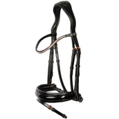 Harry's Horse Brida Rosegold Lacque II con Muserola Ajustable Negro