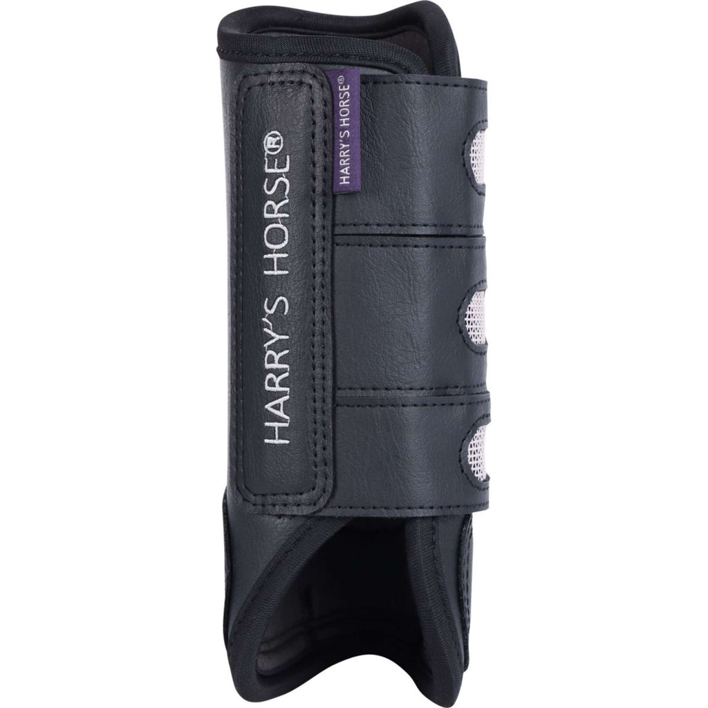 Harry's Horse Protectores de piernas Eventing Front Negro
