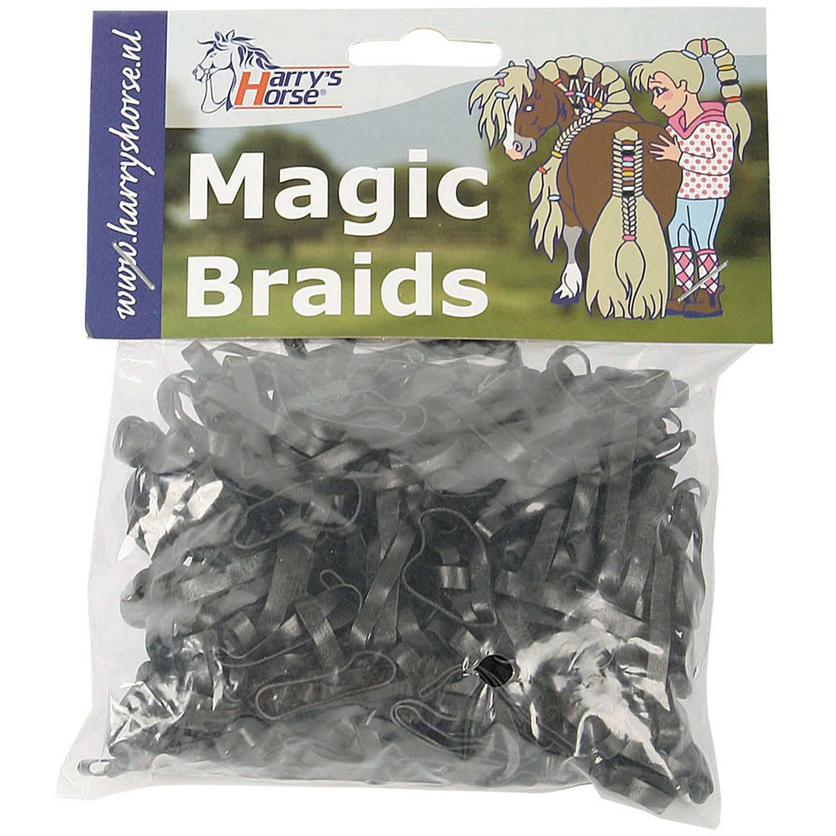 Harry's Horse Bandas Elásticas Magic Braids Bolsa Negro